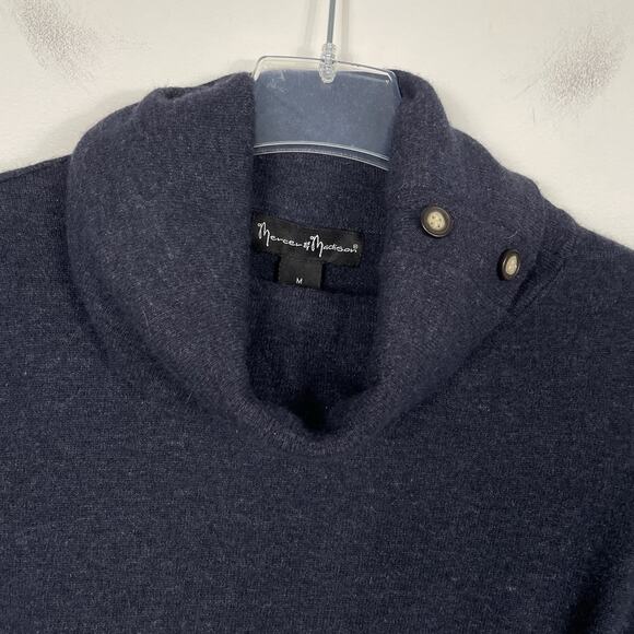 Mercer & Madison Sweater Women's L Navy Lambswool Angora Rabbit Career - Picture 6 of 10